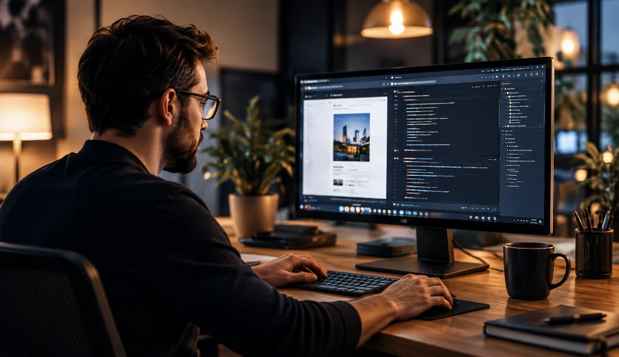 Website professionals testing useful site functionality
